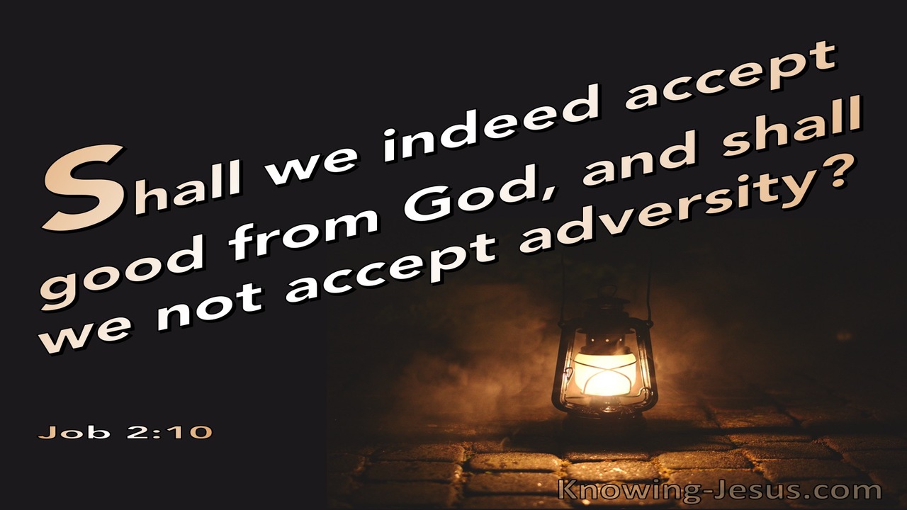 Job 2:10 Shall We Accept Good From God And Not Evil (brown)